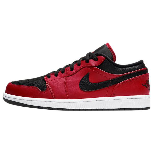 Air Jordan 1 Low Reverse Bred Pebbled Swoosh Style# 553558-605