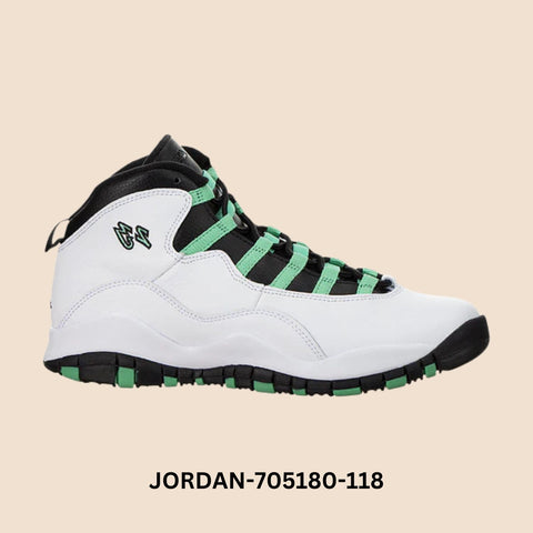 Air Jordan 10 GG "VERDE" Grade School Style# 705180-118