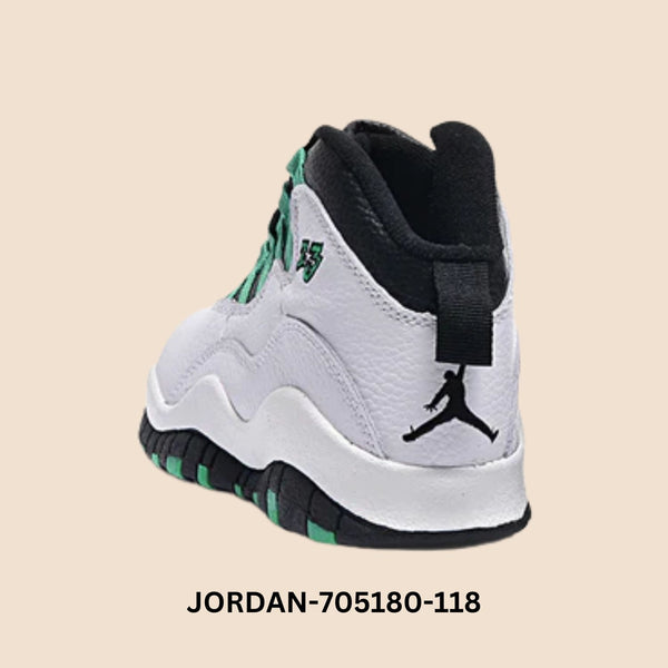 Air Jordan 10 GG "VERDE" Grade School Style# 705180-118