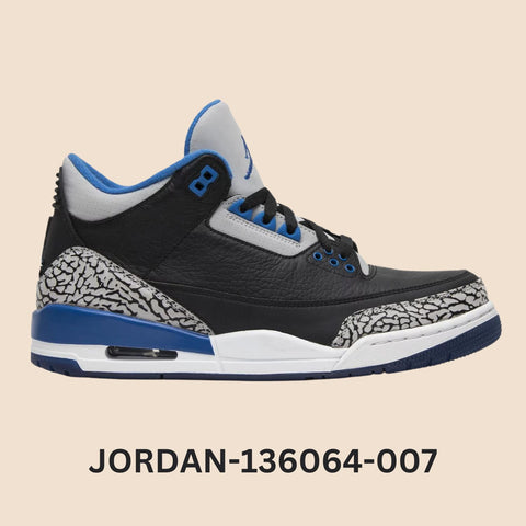 Air Jordan 3 Retro "Sport Blue" Men's Style# 136064-007