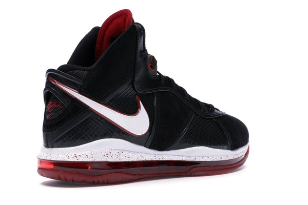 Nike LeBron 8 Black/White/Red Men's Style #417098-002