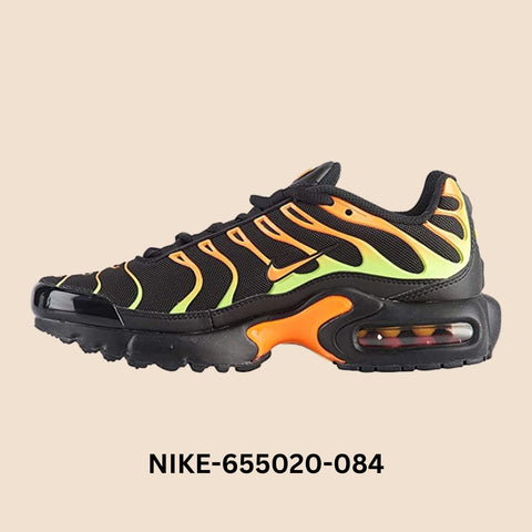 Nike Air Max Plus "Black Volt Total Orange" Grade School Style# 655020-084