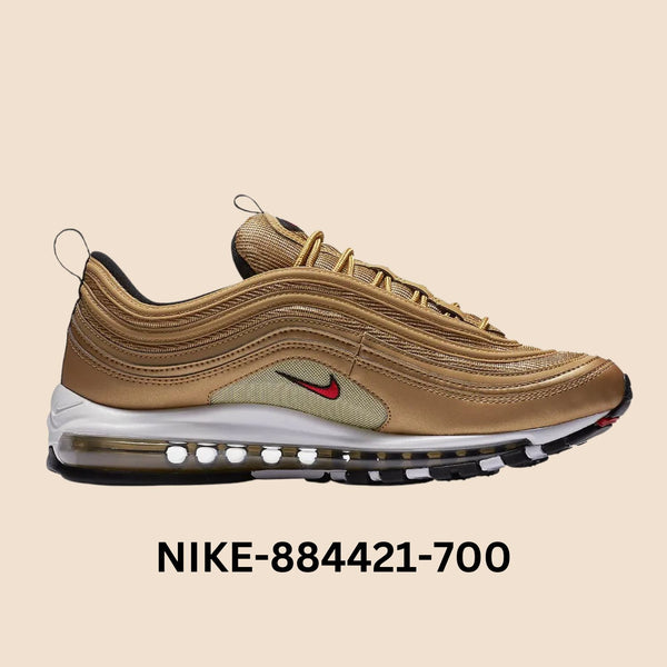 Nike Air Max 97 OG QS "METALLIC GOLD" Men's Style# 884421-700